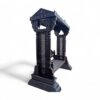 Side angle of Majestic Heritage Carved Swing highlighting the carved backrest and structure