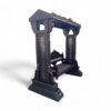 Heritage-style teak wood swing with ornate detailing and traditional design