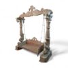 Regal Antique Peacock Swing with carved peacock arch and detailed pillars