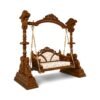 Maharaja Carved Swing showing intricate pillar carvings