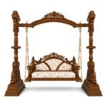 Maharaja Carved Swing highlighting carved arch and cushioned seat