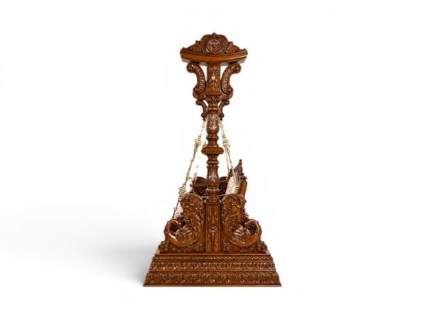 Maharaja Carved Swing highlighting carved arch and cushioned seat