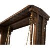 Royal Hand-Carved Swing with intricate wooden carvings and brass chains