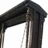 Royal Hand-Carved Swing with intricate wooden carvings and brass chains