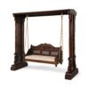 Royal Hand-Carved Swing showing detailed hand-carved posts