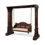 Royal Hand-Carved Swing showing detailed hand-carved posts