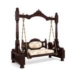 Victorian Style Swing highlighting hand-carved posts and arch
