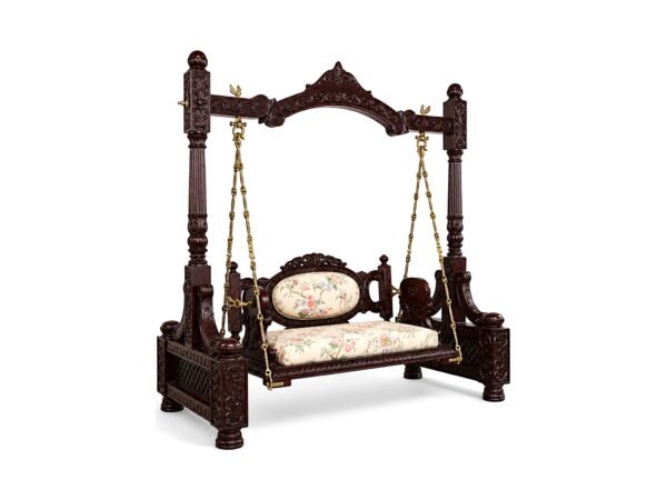 Victorian Style Swing highlighting hand-carved posts and arch
