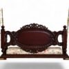 Victorian Style Swing backrest with detailed carvings and fabric upholstery