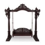 Handcrafted teak wood swing in royal design