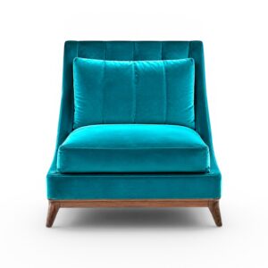 Lounge Chair in rich velvet