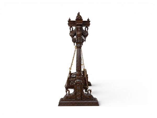 Ornate Maharaja Swing with carved arch and pillars