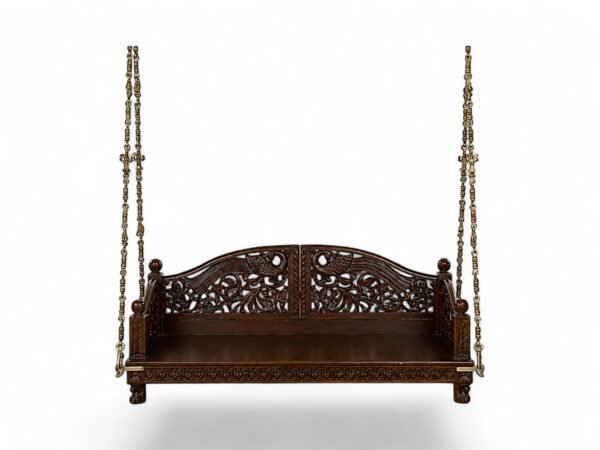 Luxury wooden swing with traditional heritage detailing
