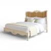 Designer Venezia Cane Bed showcasing intricate carving
