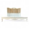 Venezia Cane Bed with carved teak frame and natural cane headboard