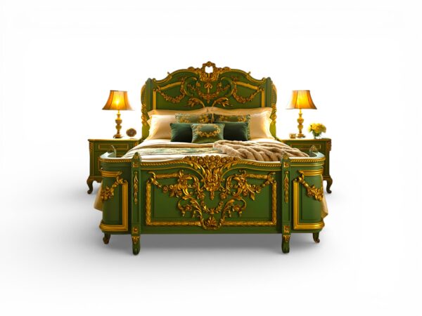 Palace Manor Bed with ornate French carving
