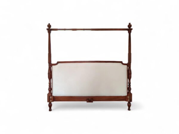 Classic four poster wooden canopy bed in Venetian style