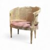 Elegant carved wood chair in traditional style
