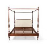Venezia Four Poster Bed with carved posts and hardwood frame