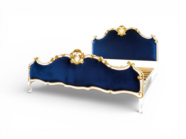 Elegant Italian-style bed with plush upholstery
