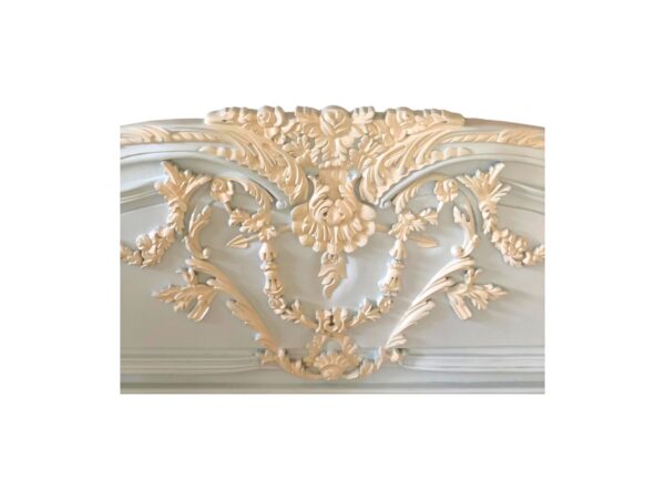 Hand-carved Chateau Blossom Bed featuring sculpted garlands and curves
