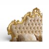 Ornate Carved Royal Bed gold tufted headboard
