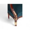 Louis-style accent chair with elegant gold detailing and padded arms