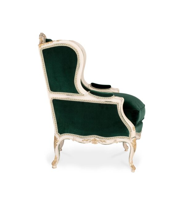 Vintage-inspired velvet armchair for elegant interiors
