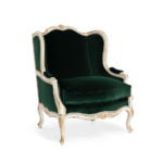 Vintage Emerald Armchair with luxurious green velvet upholstery
