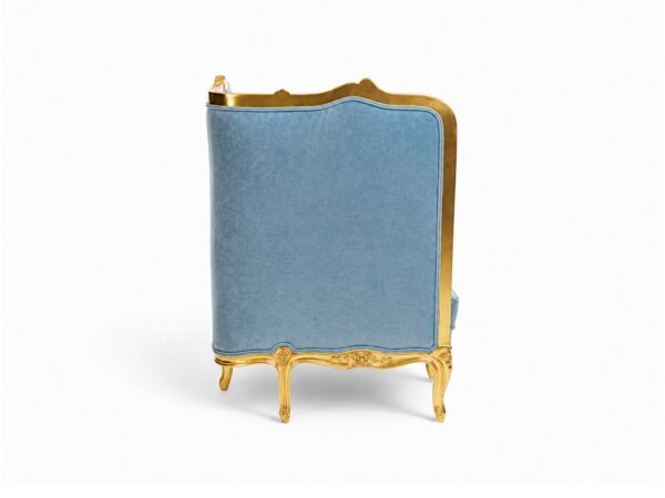 Luxury French Chaise Lounge with plush cushioned seating in velvet