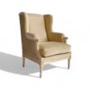 Regal Wingback Armchair with luxurious upholstery and wooden frame