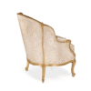 Luxurious Louis style armchair in gold finish upholstery