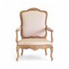Pearl Grandeur Armchair with hand-carved golden frame
