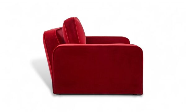 Calice velvet armchair with deep cushioning and clean lines