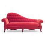 Scarlet Royale Chaise Lounge with diamond-tufted backrest
