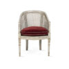 French-inspired accent chair with cane backrest