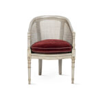French-inspired accent chair with cane backrest