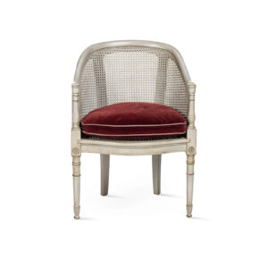 French-inspired accent chair with cane backrest