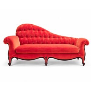 Scarlet Royale Chaise Lounge with diamond-tufted backrest