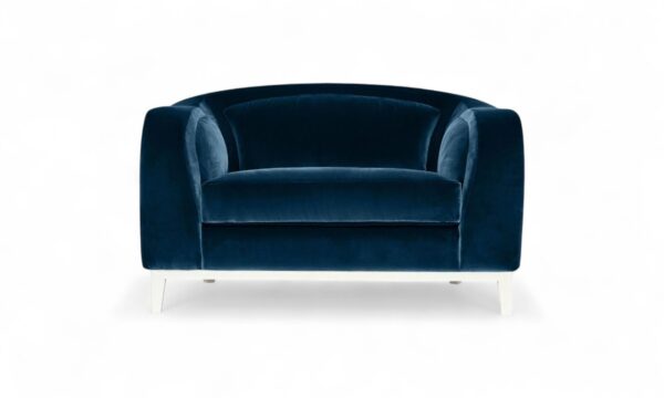 Luxe Barrel Chair in plush velvet upholstery