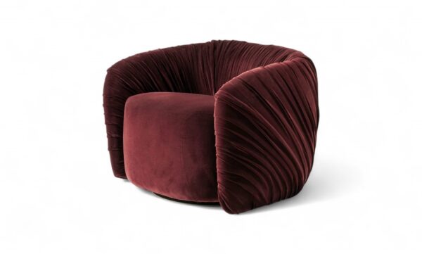Swirl Luxe Armchair with bold sculptural design