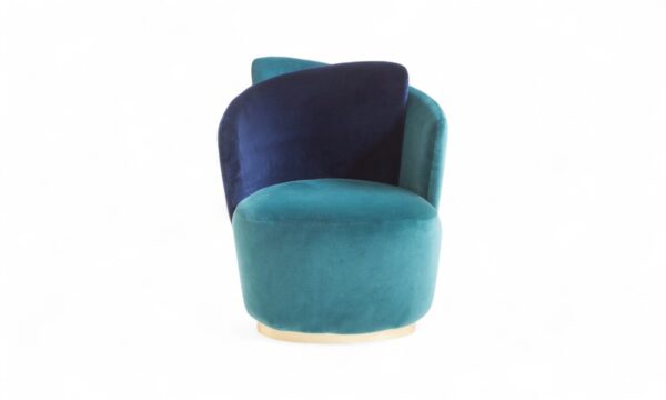 Aurora Swivel Armchair with velvet upholstery