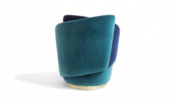 Aurora designer swivel chair with plush cushioning