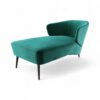 Modern Emerald Velvet Chaise Lounge with minimalist design
