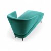 Side view of Emerald Velvet Chaise Lounge in rich green velvet