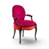 Luxe Harmony Armchair with vibrant fuchsia velvet upholstery