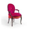 Luxe Harmony Armchair with vibrant fuchsia velvet upholstery