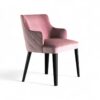 Petal Grace Chair with velvet upholstery and curved back