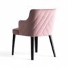 Designer accent chair with petal-inspired silhouette