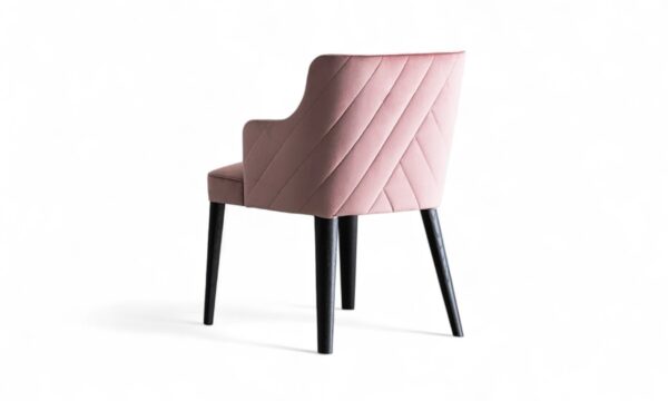 Designer accent chair with petal-inspired silhouette